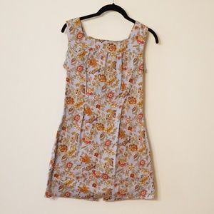 Vintage Floral Print Dress